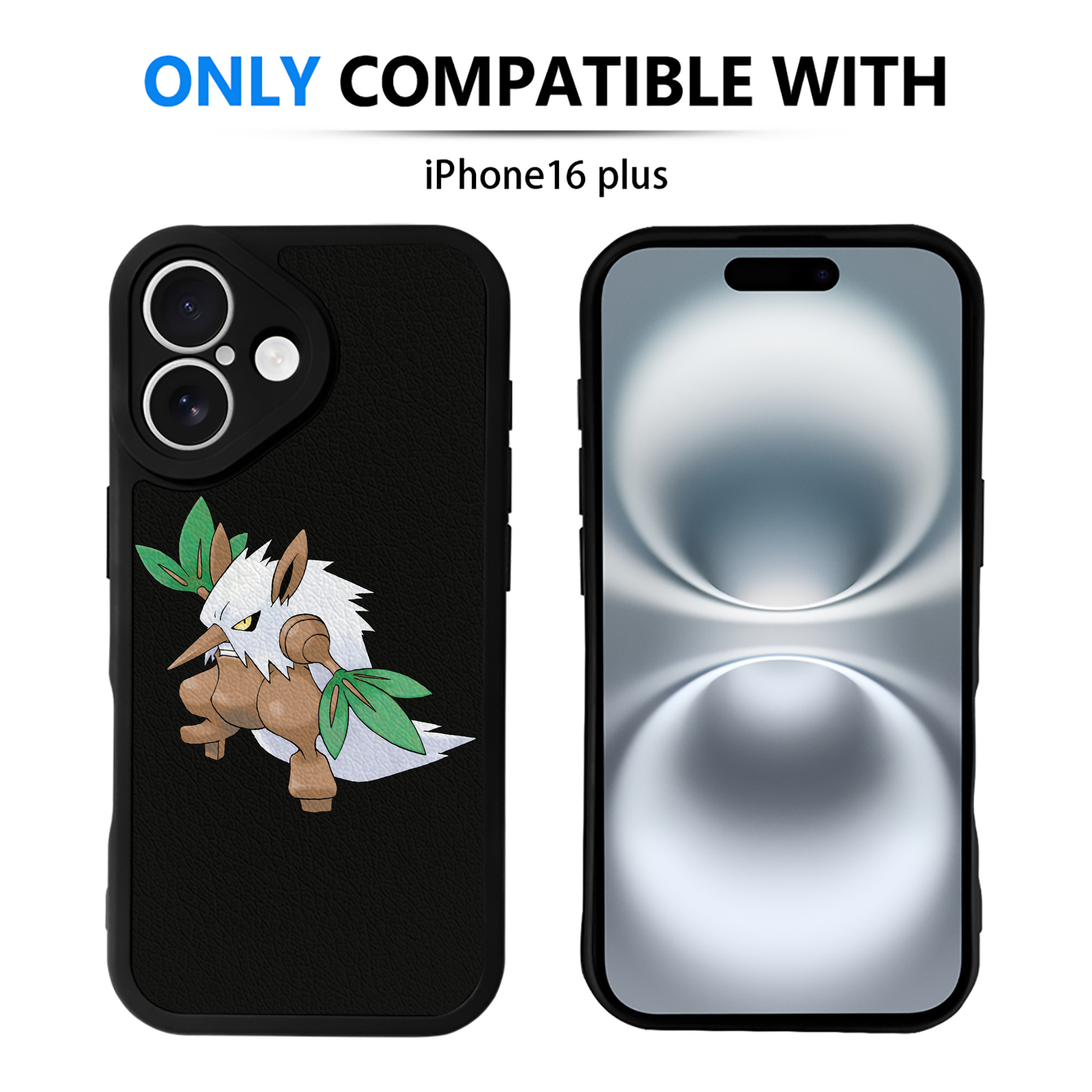 （画像用） ポケットモンスター Pokémon 【iPhone 16シリーズ対応】シリコンスマホケース（レザー調） 材質：シリコン